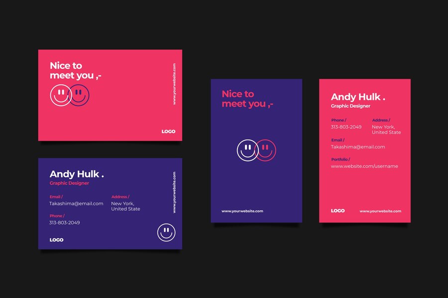 flat design minimal business card 23 2149277803