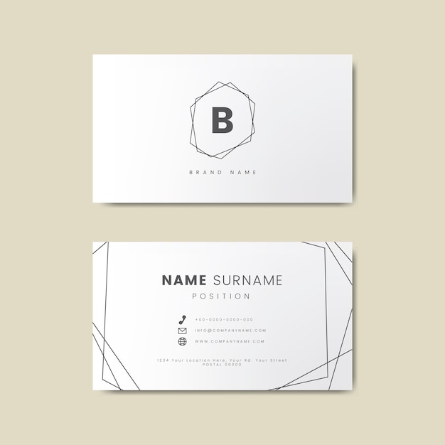 minimal business card design with geometric shapes 53876 58067